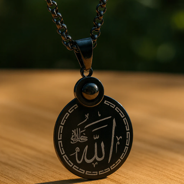 Black Dainty Allah Necklace