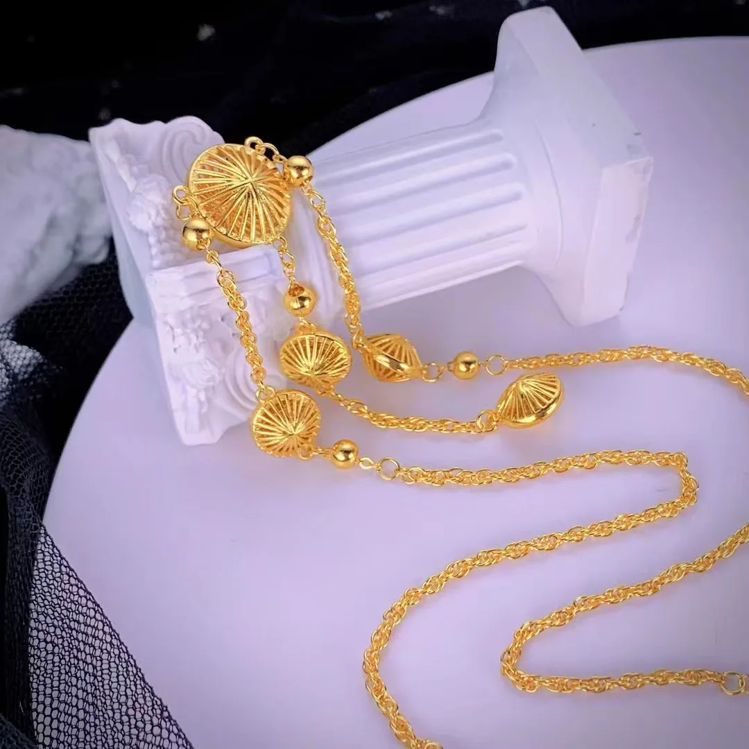 Golden Circle Tassel Necklace